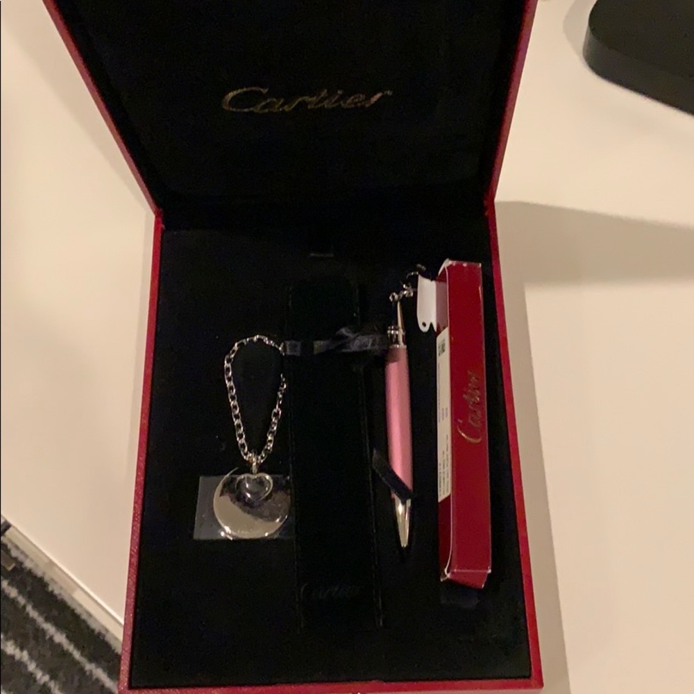 A pen with a keychain